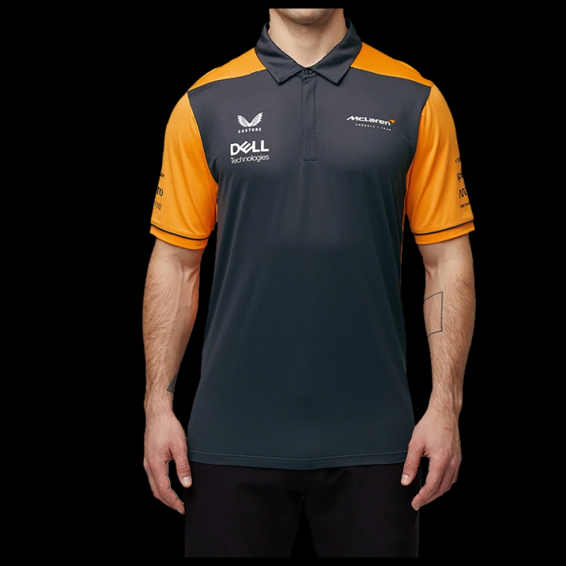 Polo McLaren F1 Team Norris Piastri Gris Anthracite Orange Papaya