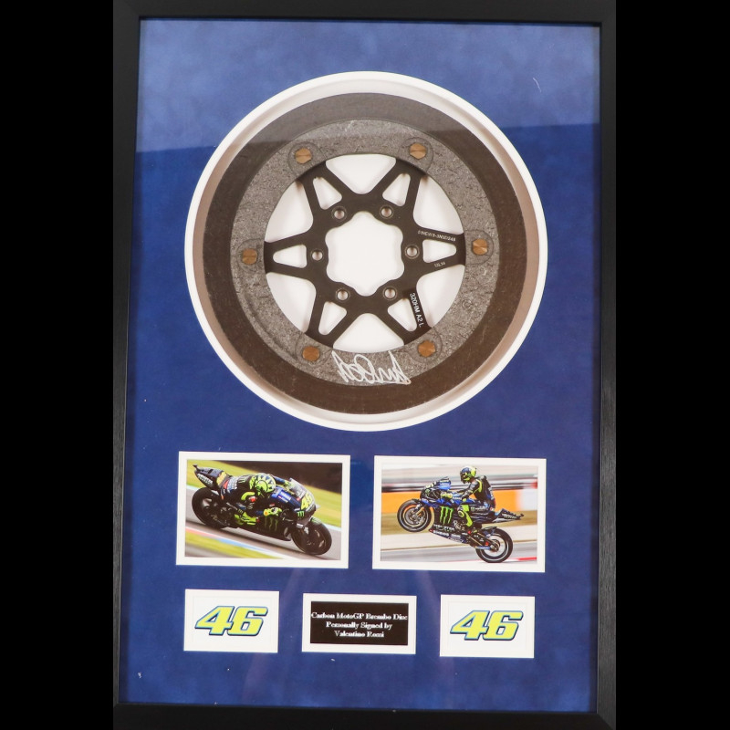 Tres Rare Disque De Frein Brembo Valentino Rossi Avec Cadre Et