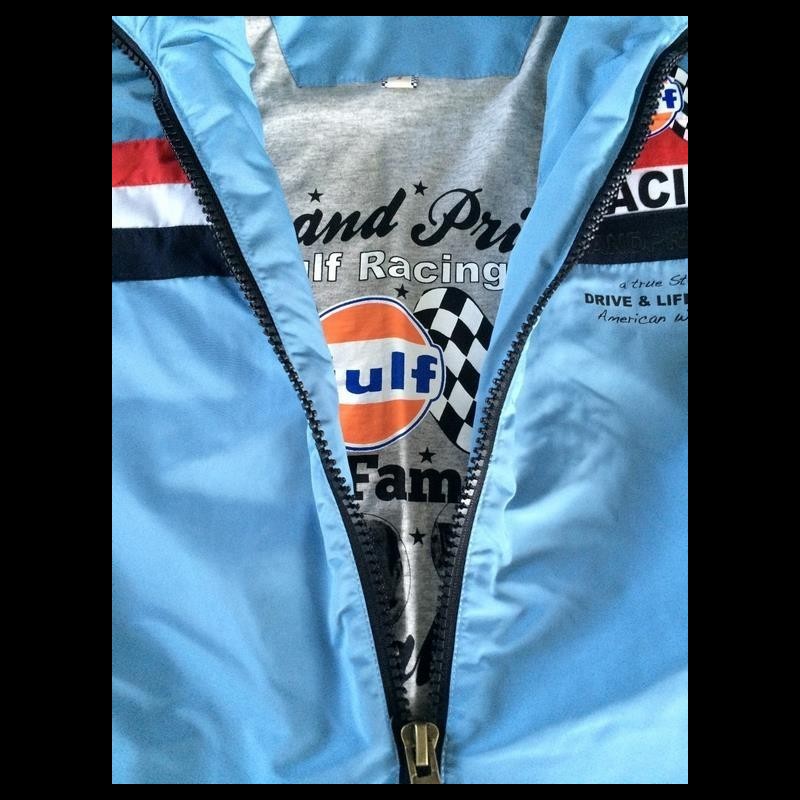 Herren Jacke Gulf Racing Hellblau