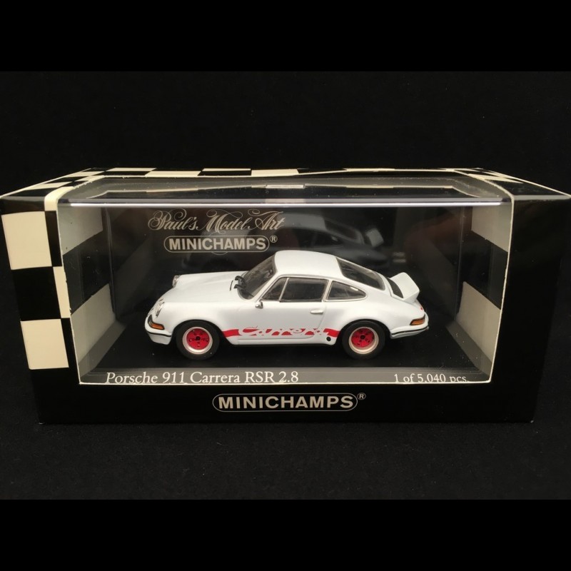 Porsche Carrera Rsr Blanc Grand Prix Bandes Rouges