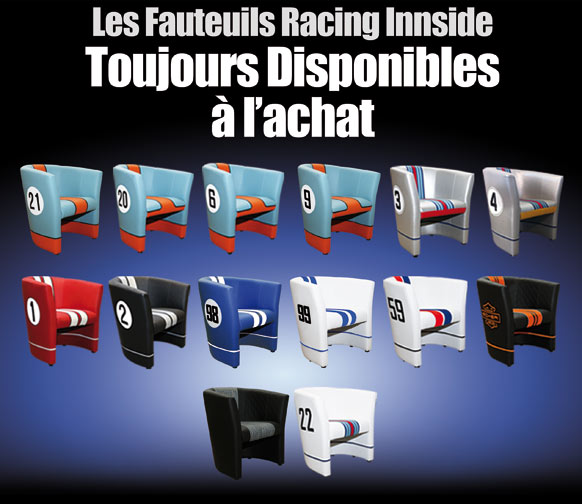 Les fauteuils Racing Innside toujours disponibles à l'achat