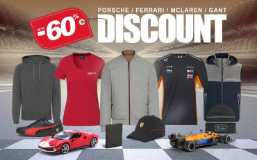 Discount Porsche, Ferrari, McLaren, Gant : up to -60%