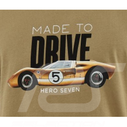 T-shirt Ford GT40 n° 5 Mk One Kaki Hero Seven - Homme