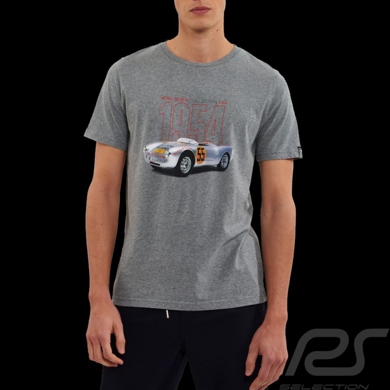 Porsche T-shirt 550 1954 n° 55 Dean Grau Hero Seven - Herren