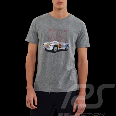 T-shirt Porsche 550 1954 n° 55 Dean Gris Hero Seven - Homme