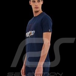 T-shirt Porsche 550 1954 n° 55 Dean Bleu Marine Hero Seven - Homme