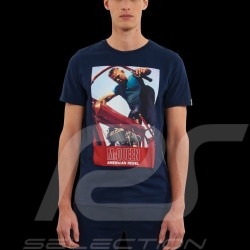 McQueen T-shirt American Rebel Marineblau Hero Seven - Herren