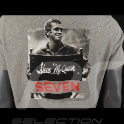 T-shirt Steve McQueen Cinéma Gris Hero Seven - Homme