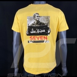 T-shirt Steve McQueen Cinéma Jaune Hero Seven - Homme