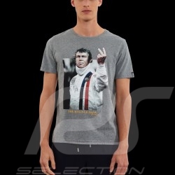 McQueen T-shirt "The Man In Le Mans" Victory Grau Hero Seven - Herren