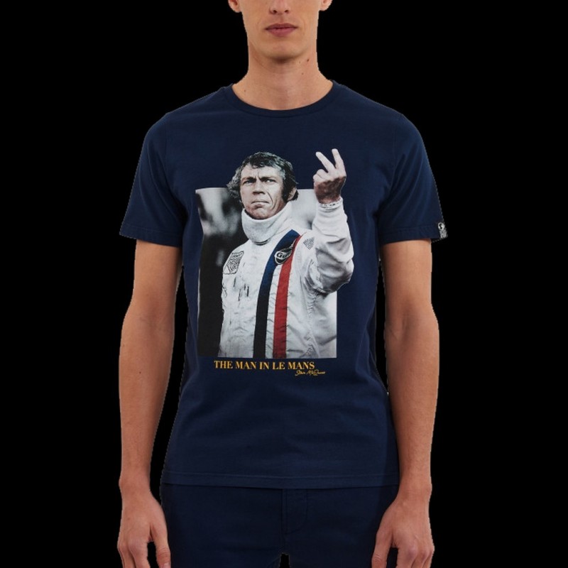 T-shirt Steve McQueen - Marque Hero Seven - Couleur Bleu Marine - Tailles M Et L - Neuf Avec étiquettes