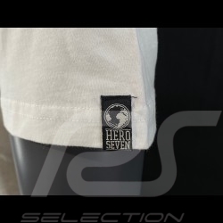 T-shirt Steve McQueen "The Man In Le Mans" Victory Blanc Hero Seven - Homme