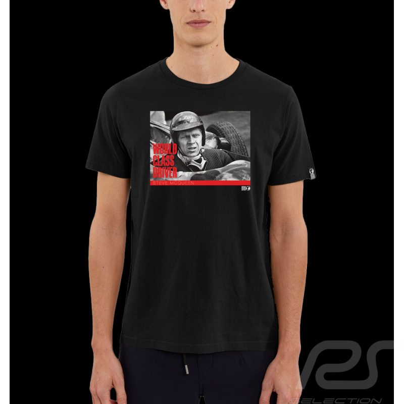 T-shirt Steve McQueen American Driver Noir Hero Seven - Homme