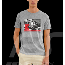 T-shirt Steve McQueen American Driver Gris Hero Seven - Homme