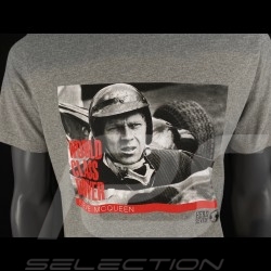 T-shirt Steve McQueen American Driver Gris Hero Seven - Homme