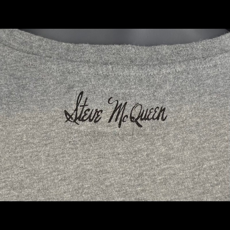 T-shirt Hero Seven Steve McQueen - Gris Chiné - Tailles S, M, L - Hommage Au Pilote Légendaire