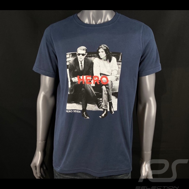 McQueen T-shirt Jacqueline Navy Blue Hero Seven - Men