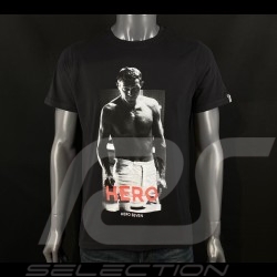 T-shirt Steve McQueen Breakfast Noir Hero Seven - Homme