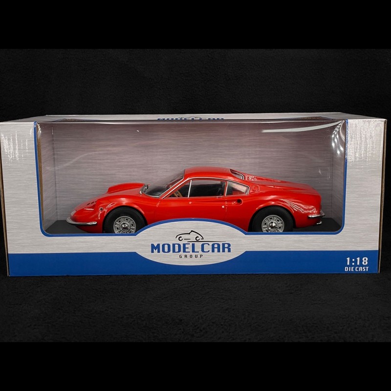 Anson 1/18 - Ferrari Dino 246 GT NART N°50 - 1969 - Rouge - Occasion état Neuf