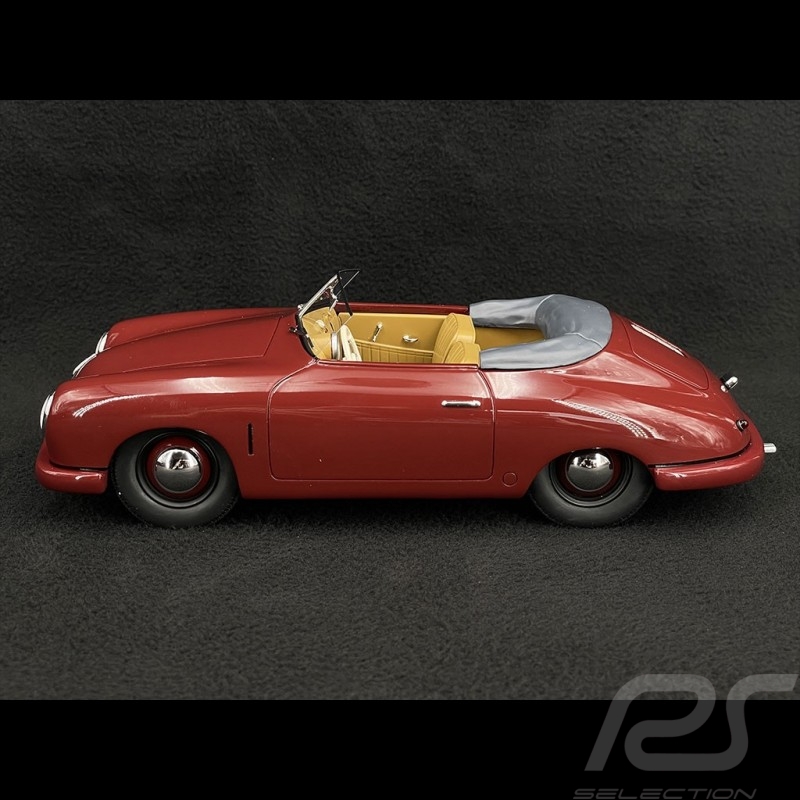 Porsche 356 Cabriolet 1951 Gmünd Rouge Pacha 1/18 Schuco 450025800