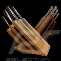 Magnetic wooden block + 4 knives Type 301 Design by F.A. Porsche Chroma K14
