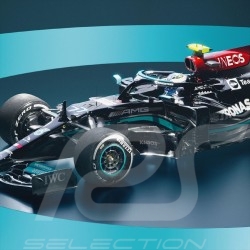 Poster Mercedes-AMG Petronas F1 8th Constructor's title 2021 Hamilton Bottas Collector's edition