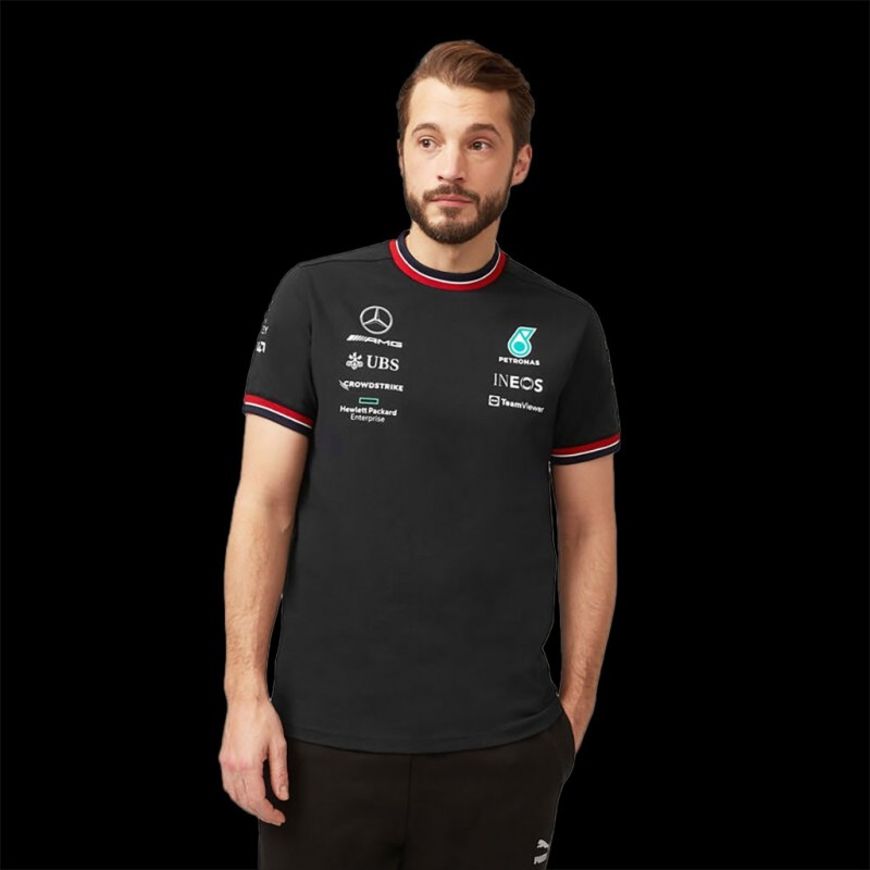 Mercedes-AMG T-shirt Petronas Team Hamilton Russell Formula 1 Black ...