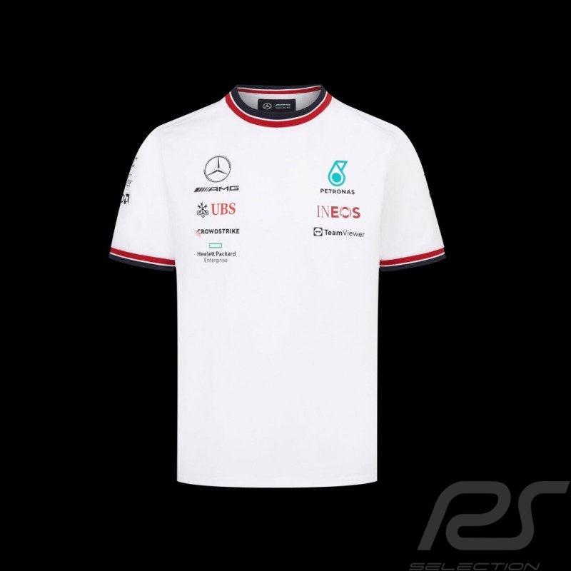 T-shirt Mercedes-AMG Petronas Team Hamilton Russell Formule 1 Blanc 701219239-002 - homme