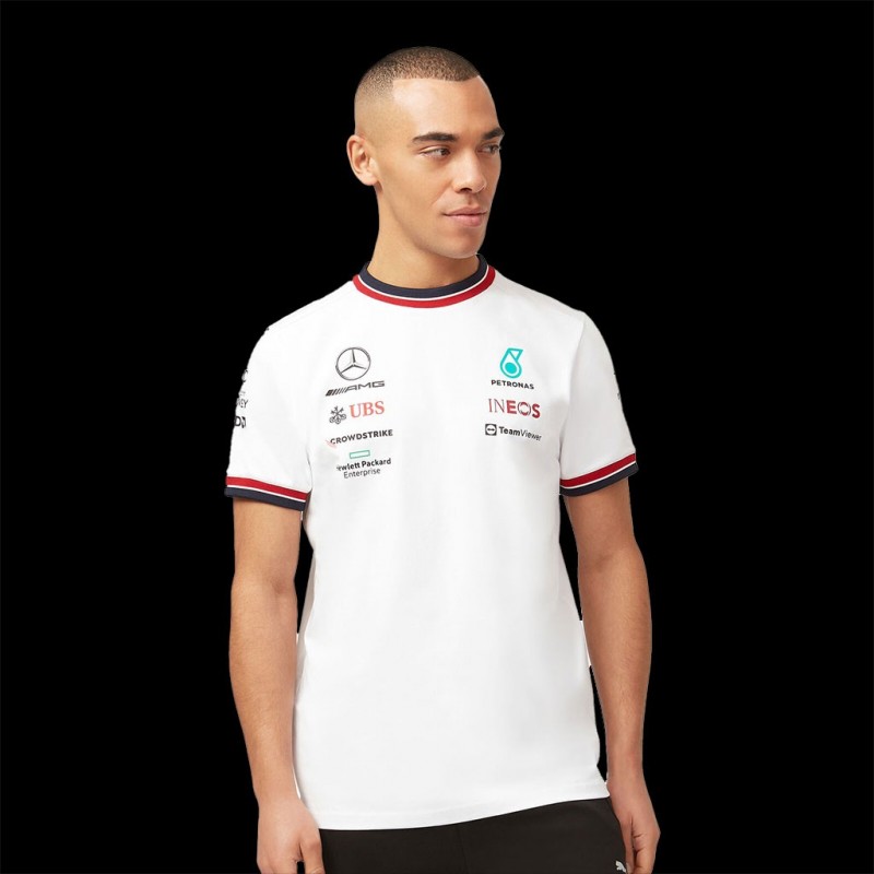 Mercedes-AMG T-shirt Petronas Team Hamilton Russell Formula 1 White ...