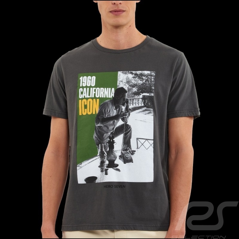 Steve McQueen T-shirt Brentwood 1960 California Grau Hero Seven - herren