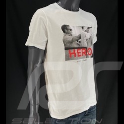 T-shirt Steve McQueen Gun Blanc Hero Seven - homme