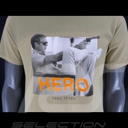 T-shirt Steve McQueen Gun Vert Kaki Hero Seven - homme