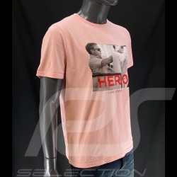 Steve McQueen T-shirt Gun Pastellrosa Hero Seven - herren