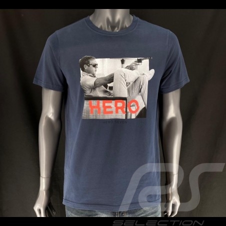 Camiseta Steve McQueen Azul...