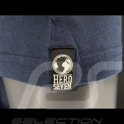 T-shirt Steve McQueen Gun Bleu Marine Hero Seven - homme