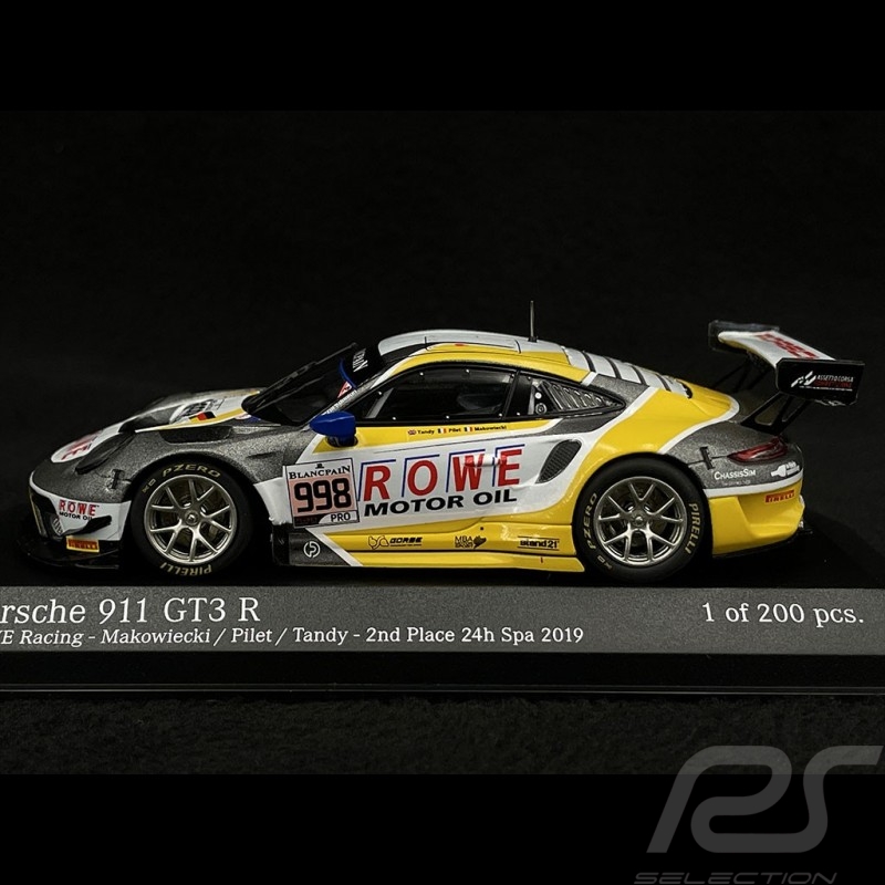 Porsche 911 GT3 R Type 991 n°998 2. 24h Spa 2019 1/43 Minichamps 410196088