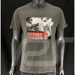 Steve McQueen T-shirt Gun Grau Hero Seven - herren