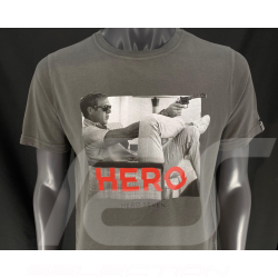 Steve McQueen T-shirt Gun Grey Hero Seven - men