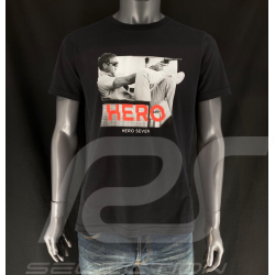 T-shirt Steve McQueen Gun Noir Hero Seven - homme