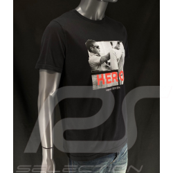 T-shirt Steve McQueen Gun Noir Hero Seven - homme