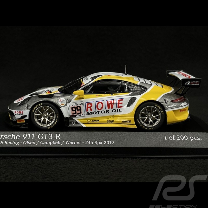 Porsche 911 GT3 R Type 991 n°99 24h Spa 2019 1/43 Minichamps 410196099