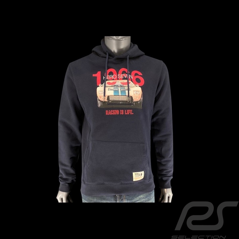 Sweatshirt Ford GT40 1966 Bleu Marine Hero Seven - homme