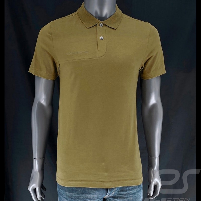 Porsche polo shirt classic Olive green WAP934K - men