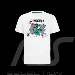 George Russell T-Shirt Nr. 63 Mercedes-AMG F1 Weiß 701220866-001 - Herren