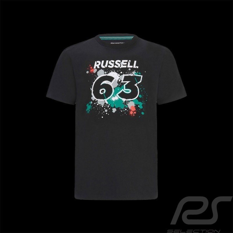 George Russell T-Shirt Nr. 63 Mercedes-AMG F1 Schwarz 701220866-002 - Herren