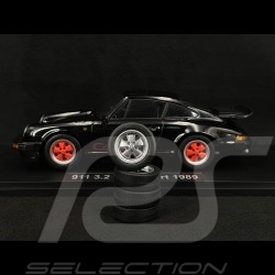 Set of 4 wheels with Porsche 911 Carrera Clubsport Fuchs rims Grey Metallic 1/18 KK Scale KKDCACC014