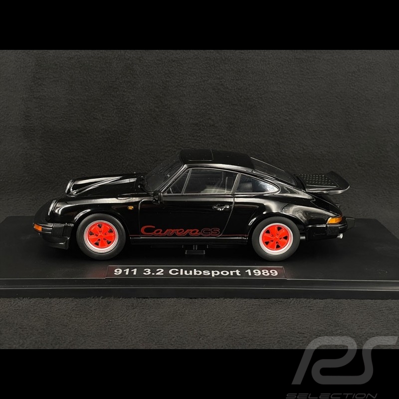 Porsche 911 Carrera 3.2 Clubsport 1989 Schwarz / Rot 1/18 KK-Scale KKDC180873