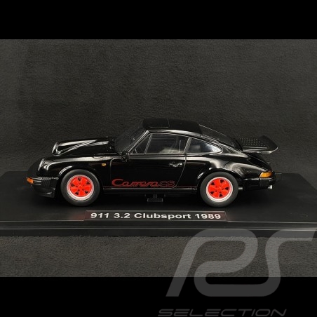 Porsche 911 Carrera  CS 1989 Black / Red 1/18 KK-Scale KKDC180873