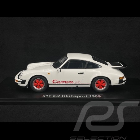 Porsche 911 Carrera 3.2 Clubsport 1989 White / Red 1/18 KK-Scale KKDC180871