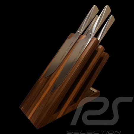 Wooden block for 6 knives Walnut by F.A. Porsche Chroma K15